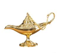 Intricate Vintage Lamp Design Unique Zinc Alloy Craft for Stunning Tabletop Display in Any Room (gold)