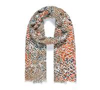 Intrigue Autumnal Python Snake Print Pashmina Scarf Grey Multi