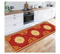 Introducing our exquisite collection of vintage-inspired hallway rugs, expertly crafted to enhance your home decor with a touch of classic elegance. Made from polyester fibers,