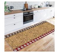 Introducing our exquisite collection of vintage-inspired hallway rugs, expertly crafted to enhance your home decor with a touch of classic elegance. Made from polyester fibers,