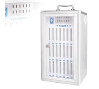 Introducing our Mobile Phone Safe, the perfect solution for optimizing organization and security in various settings. Crafted from durable aluminum alloy and acrylic, this stylish silver loc