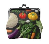 Introducing various vegetables printed exquisite versatile kiss cute coin purse small zipper wallet for coins cards