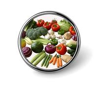 Introduction of Various Vegetables Badge,Comfort Light in Weight Round Emblem Cute Funny Decor Brooch Smooth Does Not Fade Badges for Hats Jackets Coat Shirt