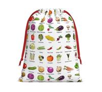 Introduction Of Various Vegetables Christmas Drawstring Bags Gift Wrapping Bag Small Gifts Candy Jewelry Wedding Wrap Bag