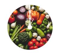 Introduction of various vegetables Christmas tree dresses, decorations, holiday parties, Christmas tree dresses in various sizes