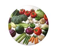 Introduction of various vegetables Custom Pins 5 PCS, Personalized Photo Buttons, Metal Pinback Button Badges for Backpacks, Hats, Funny Backpack Pins Aesthetic Lapel Badge Pins Gifts for Men Women