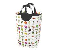 Introduction Of Various Vegetables Dirty Clothes Pack Collapsible Laundry Basket Home Bathroom Storage Storage Basket