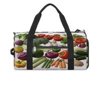 Introduction of Various Vegetables Gym Bag Duffle Bag Travel Bag