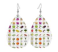 Introduction Of Various Vegetables Leather Earring For Women Teardrop Earrings Trendy Leather Earrings Dangle Jewelry Gifts For Mom Wife Daughters