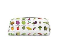 Introduction of Various Vegetables Leather Zipper Three-Dimensional Pencil Case, Simple and Elegant, Fashionable and Practical