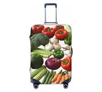 Introduction of various vegetables Luggage Cover for Suitcase Tsa Approved, Spandex Stretch Suitcase Protector Washable Baggage Covers Travel Luggage Sleeve Large Suit Case Cover Fit 18-32 Inch, Black
