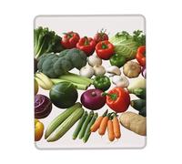 Introduction of Various Vegetables Mouse Pad with Non-Slip Rubber Base 7 x 8.6 in Mouse Mat with Stitched Edge Gaming Mousepad for Wireless Mouse Computer Laptop Home Office Desk Pad