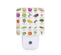 Introduction of Various Vegetables Plug-in Led Night Light with Motion Sensor Dusk to Dawn Sensor Backlit Nightlight for Bedroom Bathroom