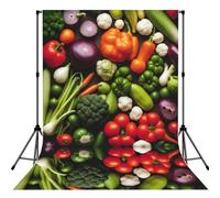 Introduction Of Various Vegetables Print 5×7ft Photo Backdrop, Seamless Background Cloth For Studio And Portrait Photography Wedding Party