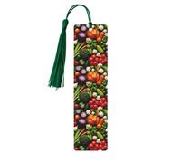 Introduction of Various Vegetables Print 5pcs Wooden Bookmark for Men Women, Bookmarks with Tassel, Bookmarks Gifts for Book Lovers