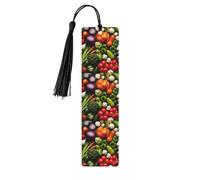 Introduction of Various Vegetables Print 5pcs Wooden Bookmark for Men Women, Bookmarks with Tassel, Bookmarks Gifts for Book Lovers