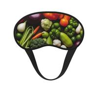 Introduction of Various Vegetables Print Adults Sleep Comfort Eye Mask Light Blocking Nap Aid for Travel Insomnia Camping