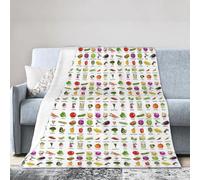 Introduction Of Various Vegetables Print All Season Flannel Blanket Air Conditioning Throw Blankets For Bed Sofa Camping