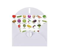 Introduction of various vegetables Print Blank Cards and Envelopes 5" x 6" for Wedding Birthday Invitations and All Occasions