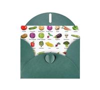 Introduction of various vegetables Print Blank Cards and Envelopes 5" x 6" for Wedding Birthday Invitations and All Occasions