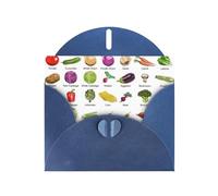 Introduction of various vegetables Print Blank Cards and Envelopes 5" x 6" for Wedding Birthday Invitations and All Occasions