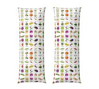 Introduction Of Various Vegetables Print Body Pillow Cover, Body Pillow Case 20"X60"In, Long Body Pillow Case Cover Soft Breathable