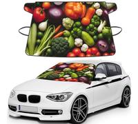 Introduction Of Various Vegetables Print Car Windshield Sun Shade, Oxford Winter Windshield Cover For Snow Ice Uv Secure For All-Season