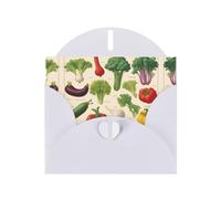 Introduction of various vegetables print Double sided pearl thank-you card, party invitation card, fit for all occasions