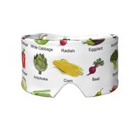 Introduction of Various Vegetables Print Eye and Ear Muffs Blackout Sleeping Noise Blocking Ear for Adults Kids Men Women