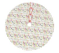 Introduction Of Various Vegetables Print Festive Xmas Tree Skirt Christmas Mat Decor For Home Office And Party Supplies