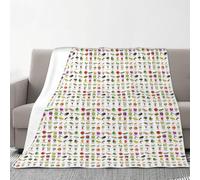 Introduction Of Various Vegetables Print Flannel Blanket 70 X 80 In Cozy Warm Winter Throw Blanket Camping Or Travel