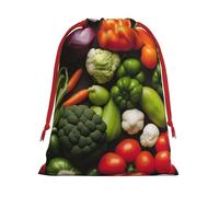 Introduction Of Various Vegetables Print Gift Drawstring Bag For Holiday Party Favors Daily Birthday Wedding Office Supplies