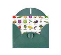 Introduction of various vegetables print Holiday greeting cards - thank-you cards, invitation cards, double-sided flashing effects