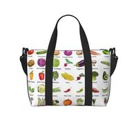 Introduction of Various Vegetables Print Italy Flag Print Versatile Handbag for Travel,Hand-Held Crossbody Travel Bag for Your Every Need