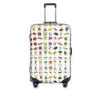Introduction of Various Vegetables Print Luggage Cover Washable Suitcase Anti-Scratch Suitcase Cover Protective Cover Fits 18-32 Inch