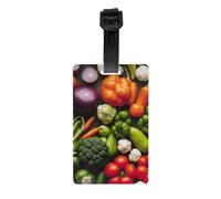 Introduction of Various Vegetables Print Luggage Tag for Suitcases Identification Travel Bag Tags Easy-to-Identify Labels Set