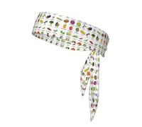 Introduction Of Various Vegetables Print Moisture Wicking Sports Head Tie Quick Drying Adjustable Soft And Breathablefor
