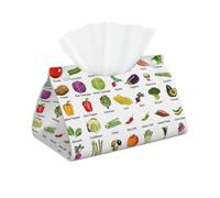 Introduction Of Various Vegetables Print Oblong Tissue Box Cover Holder For Living Room Kitchen Home Daily Decor Accessory