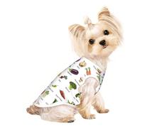 Introduction of various vegetables Print Pet T-Shirt Sleeveless Tank Top Fashion Gear Daily Wear Walking Playing Traveling