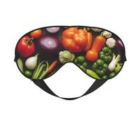 Introduction of Various Vegetables Print Silk Like Sleep Eye Mask Comfortable Blindfold Adjustable Soft Eye mask for Sleep