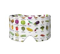 Introduction of Various Vegetables Print Sleep Eye and Ear Muffs Mask - Adjustable Yoga Travel Headband, Keep Warm Shading Comfortable Aid
