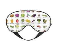 Introduction of Various Vegetables Print Soft Eye Mask â€“ Comfortable Sleep, Blocks Light, Full Eye Coverage, Ideal for Travel, Meditation