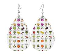 Introduction Of Various Vegetables Print Teardrop Earrings Dangle For Women Fashion Jewelry Festival Daily Wear Accessory