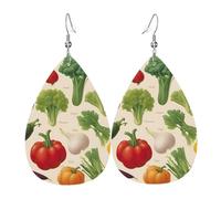 Introduction Of Various Vegetables Print Teardrop Earrings Dangle For Women Fashion Jewelry Festival Daily Wear Accessory