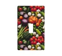 Introduction of Various Vegetables Print Wall Plate, Decorative Switch Plate Cover, Standard Size Wall Plate with Screws