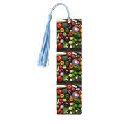 Introduction of Various Vegetables Print Wooden Bookmarks with Tassels, Wood Book Markers for Book Lovers, Teachers & Present