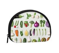 Introduction of Various Vegetables Printed Coin Purse for Women Cute Small Change Wallet Mini Coin Purses Pouch with Zipper