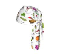 Introduction of various vegetables Printed Sweatband Cycling Bandana, Cool Dry Skull Cap Liner, for Football Basketball Tennis