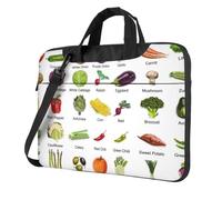 Introduction Of Various Vegetables Printed Waterproof Laptop Case Ultra-Thin Portable One-Shoulder Laptop Bag 600d Oxford 13in/14in/15.6in