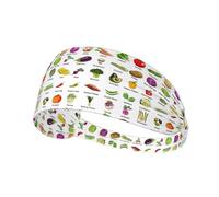 Introduction Of Various Vegetables Printing Multifunctional Comfortable Elastic Sports Headband Lightweight Casual For Outdoor Activitiesâ€‹